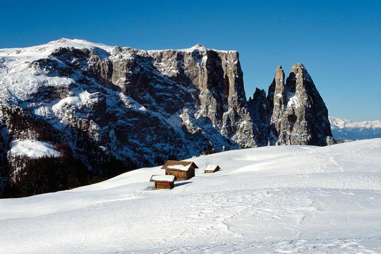 Paesaggio invernale nell’Alpe di Siusi